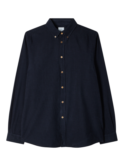 Paul Smith Cotton Long Sleeve Shirt, Very Dark Navy, Very Dark Navy
