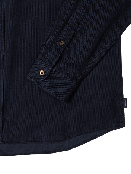 Paul Smith Cotton Long Sleeve Shirt, Very Dark Navy - view 2, Very Dark Navy