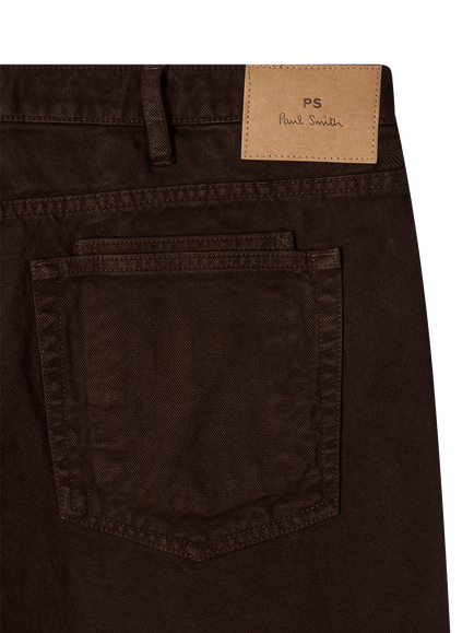 Paul Smith Relaxed Tapered Fit Jeans, Dark Brown - view 2, Dark Brown