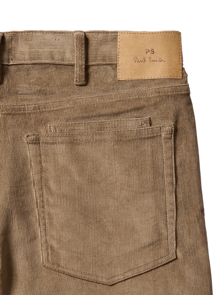 Paul Smith Relaxed Taper Fit Corduroy Trousers, Hazelnut - view 2, Hazelnut
