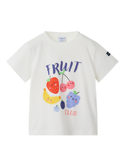 Polarn O. Pyret Kids' Fruit Print T-Shirt, White, White