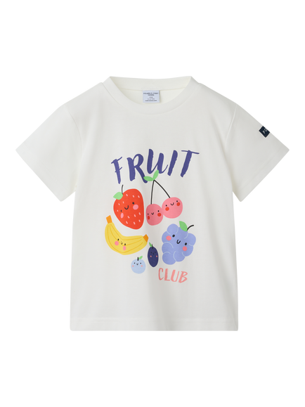 Polarn O. Pyret Kids' Fruit Print T-Shirt, White, White