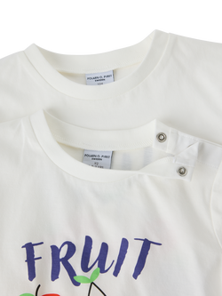 Polarn O. Pyret Kids' Fruit Print T-Shirt, White - view 2, White