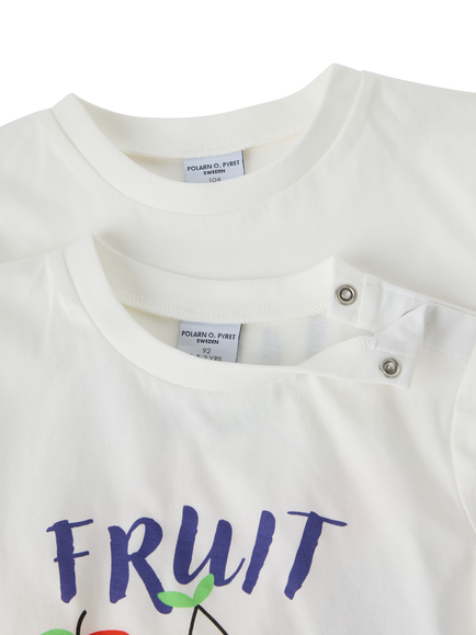 Polarn O. Pyret Kids' Fruit Print T-Shirt, White - view 2, White
