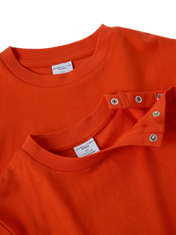 Polarn O. Pyret Kids' Plain T-Shirt, Orange - view 2, Orange