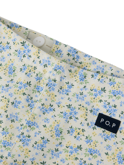 Polarn O. Pyret Kids' Floral Cycling Shorts, Blue - view 2, Blue