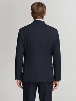 Mango Slim Fit Double Breasted Blazer, Navy - view 2, Navy