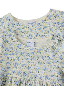Polarn O. Pyret Kids' Floral Spin Dress, Blue - view 2, Blue