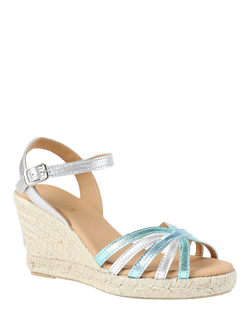 Jones Bootmaker Alivia2 Leather Wedge Heel Espadrille Sandals, Multi - view 2, Multi