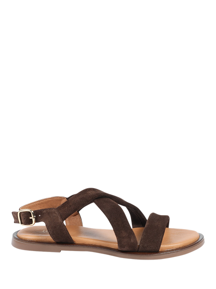 Jones Bootmaker Hali Suede Strappy Sandals, Chocolate, Chocolate