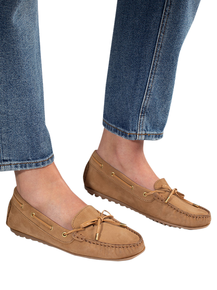 Jones Bootmaker Perri Leather Loafers, Cognac - view 2, Cognac