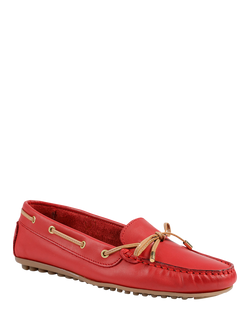 Jones Bootmaker Perri Leather Loafers, Red - view 2, Red