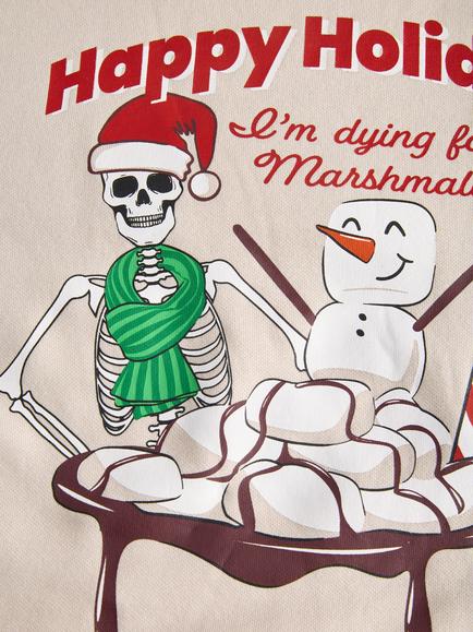 Jack & Jones Kids' Skeleton Christmas Graphic Sweatshirt, moonbeam - view 2, Moonbeam