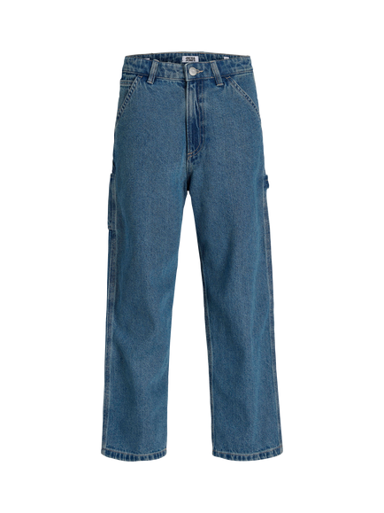Jack & Jones Kids' Alex Mid Rise Jeans, Blue Denim, Blue Denim