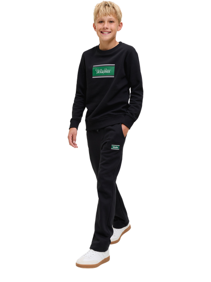 Jack & Jones Kids' Buster Banded Logo Sweatshirt, Black, Black