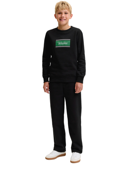 Jack & Jones Kids' Buster Banded Logo Sweatshirt, Black - view 2, Black
