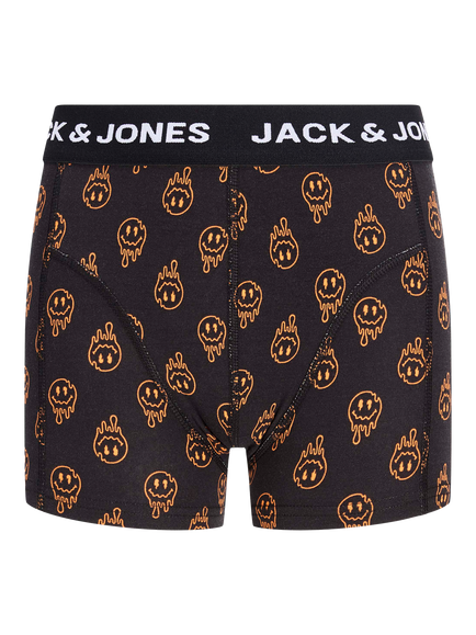 Jack & Jones Kids' Cotton Blend Trunks, Pack of 3, Black - view 2, Black