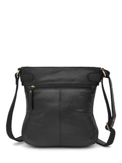 Celtic & Co. Leather Crossbody Bag, Black - view 2, Black