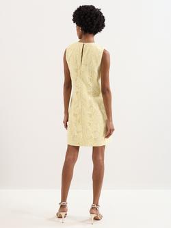 Phase Eight Bryony Mini Dress, Pale Yellow - view 2, Pale Yellow