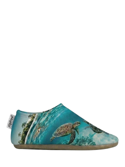 Slipfree Kids' Caretta Soft Sole Non-Slip Swim Shoes, Blue Multi, Blue Multi