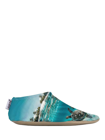 Slipfree Kids' Caretta Soft Sole Non-Slip Swim Shoes, Blue Multi, Blue Multi