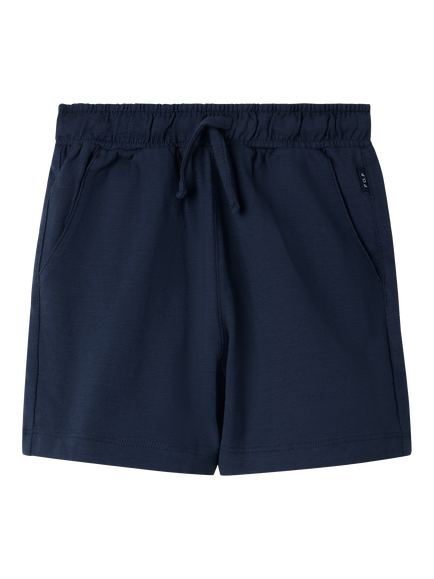 Polarn O. Pyret Kids' Pure Cotton Drawstring Shorts, Blue, Blue