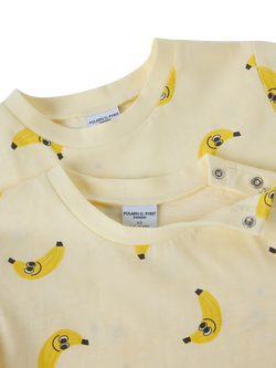 Polarn O. Pyret Kids' Banana Print T-Shirt, Yellow - view 2, Yellow
