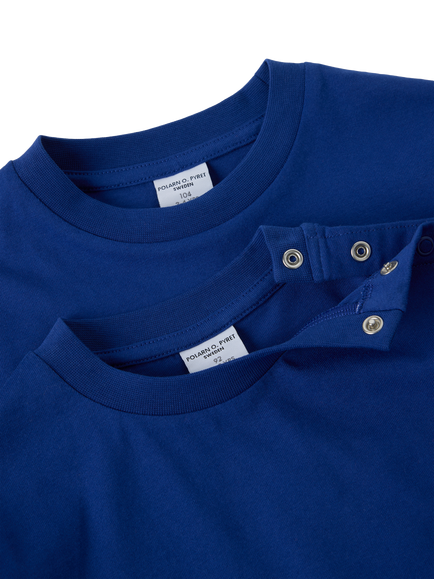 Polarn O. Pyret Kids' Plain T-Shirt, Blue - view 2, Blue