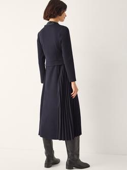 Monsoon Jessie Dress & Polka Dot Scarf Set, Navy - view 2, Navy