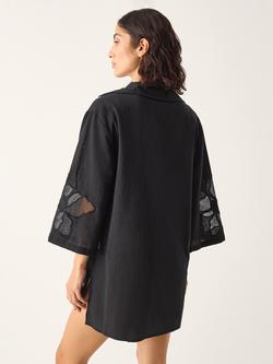 Monsoon Joanna Cutwork Beach Shirt - view 2, Black