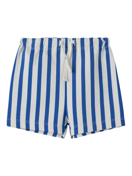 Polarn O. Pyret Baby Striped Cotton Blend Shorts, Blue, Blue