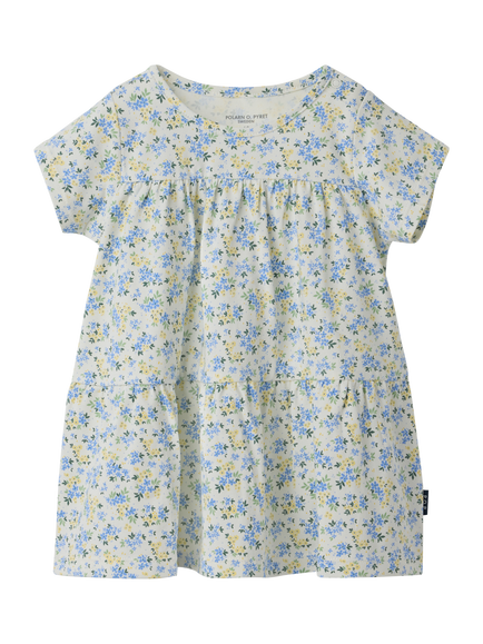 Polarn O. Pyret Baby Floral Dress, Blue, Blue