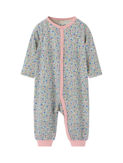 Polarn O. Pyret Baby Floral Sleepsuit, Pink, Pink