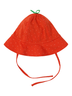 Polarn O. Pyret Baby Strawberry Bonnet, Orange, Orange