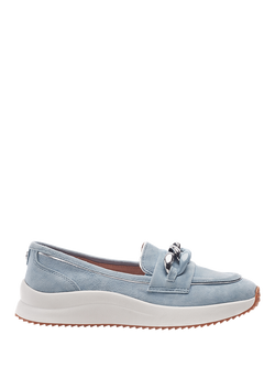 Moda in Pelle Sorrento Suede Hybrid Loafers, Light Blue, Light Blue