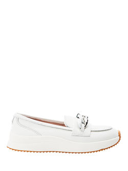 Moda in Pelle Sorrento Leather Hybrid Loafers, White, White