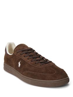 Polo Ralph Lauren Bedford Suede Trainers, Chocolate - view 2, Chocolate