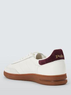 Polo Ralph Lauren Bedford Leather Trainers, White Wine - view 2, White Wine