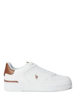 Ralph Lauren Polo Ralph Lauren Masters Court Leather Trainers, White Tan, White Tan