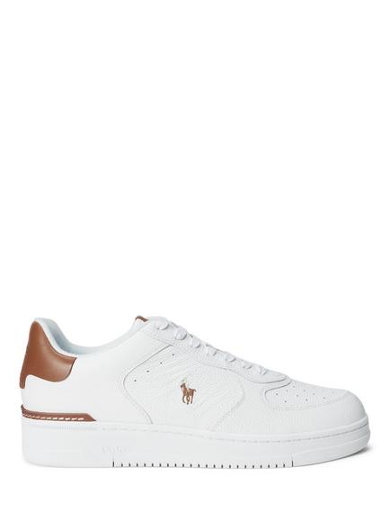 Ralph Lauren Polo Ralph Lauren Masters Court Leather Trainers, White Tan, White Tan