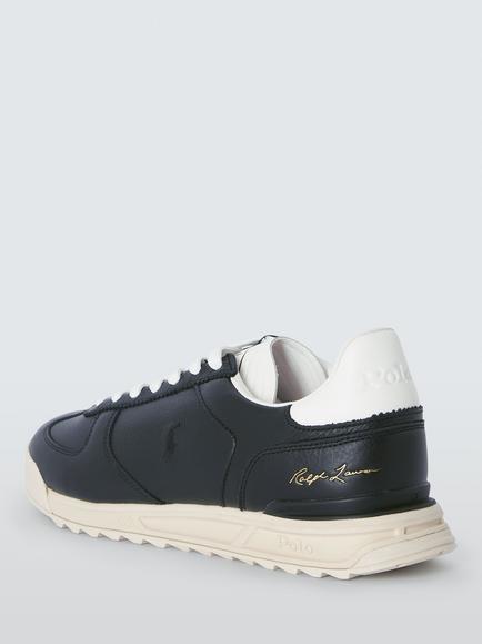 Polo Ralph Lauren Varick Leather Trainers, Black - view 2, Black