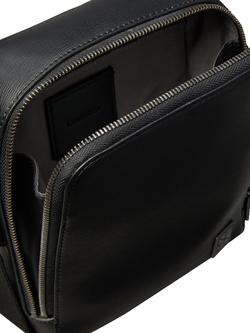 Calvin Klein Faux Leather Emblem Shouder Bag, Black - view 2, Black