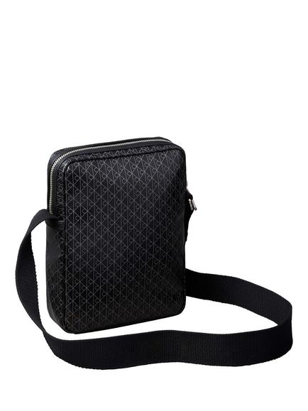 Calvin Klein All Over Print Emblem Shoulder Bag, Black, Black