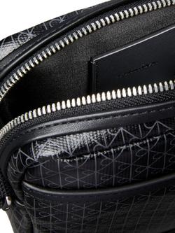 Calvin Klein All Over Print Emblem Shoulder Bag, Black - view 2, Black