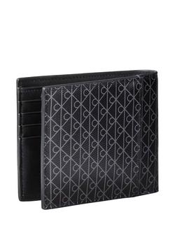 Calvin Klein Emblem Logo Bifold Wallet, Black, 