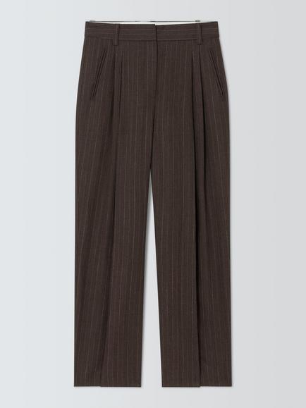 J. Lewis Wool Twill Skinny Trousers, Chocolate, Chocolate