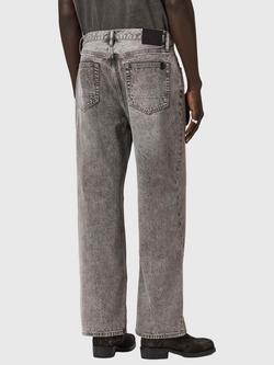 AllSaints Lenny Mid Rise Wide Leg Jeans, Brown - view 2, Washed Grey