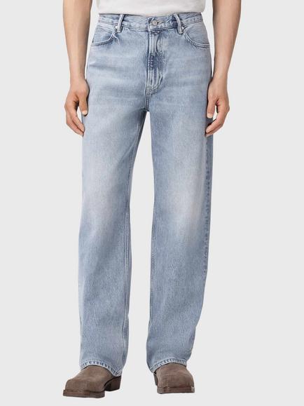 AllSaints Mullen Mid Rise Loose Fit Jeans, Blue Indigo, Blue Indigo