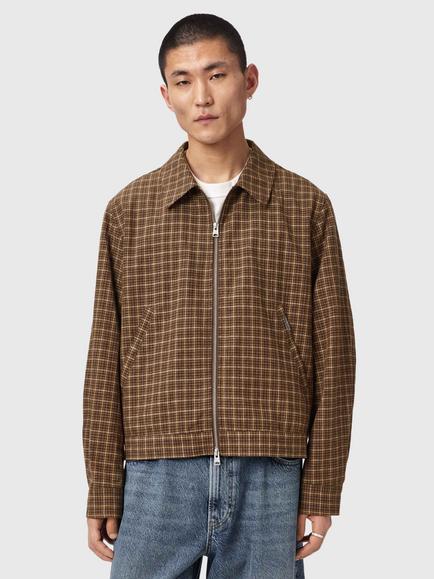 AllSaints Lakeshaw Checked Jacket, Brown, Brown