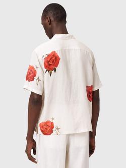 AllSaints Fleur Fazed Boxy Short Sleeve Shirt containing LENZING™ ECOVERO™ Viscose - view 2, Ecru